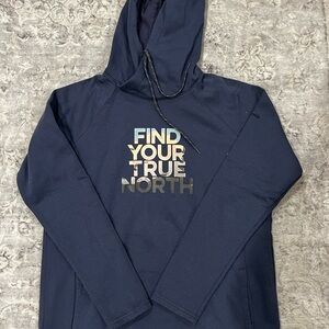 Columbia Navy Blue Hoodie with Gold Text